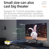Portable Home Theater Projector - 400 Lumens Hd Same Screen Version - White Yellow thumbnail