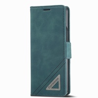 Leather Dual Side Buckle Phone Cover for Samsung Galaxy z Fold 4 - Dark Cyan thumbnail