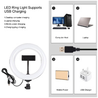 7.9 Rgbw Led Ring Light with Dual Colour Temperature and Phone Clamp thumbnail