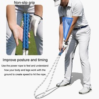 Golf Power Rope Swing for Rhythmic Training - Indoor / Outdoor Exerciser - Orange Black thumbnail