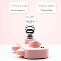 2.0 Hd Screen Wifi Children's Digital Camera with 12mp Cartoon Design and Fun Photography - 2 Screen Wifi Cartoon Design Fun Photography - Sky Blue thumbnail