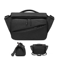 Waterproof Men Messenger Bag With Usb Charging Port Multifunctional Design - Black thumbnail