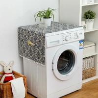 Kitchen Refrigerator and Washing Machine Dustproof Cover - 55x130cm - Gray Triangle thumbnail