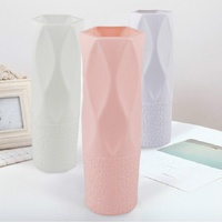 3-piece Plastic Vase Set for Dry and Wet Flower Arrangements and Floral Decor - Gray thumbnail