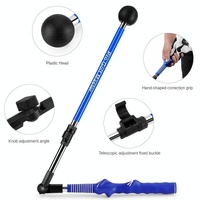 Adjustable Golf Swing Trainer for Beginners - Foldable & Corrective - Blue thumbnail