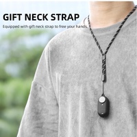 Silicone Camera Body Case with Lens Cap and Neck Strap for Insta360 Go 3 - White thumbnail