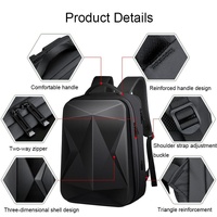 Waterproof Laptop Backpack with Usb Port - Large Capacity - Black thumbnail