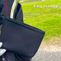 Black Portable Golf Ball Cleaning Bag - Waterproof & Removable thumbnail