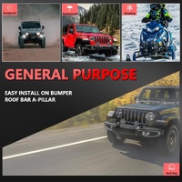 55W 6000Lm / 6000K Off - Road Vehicle Round Work Light - Yellow thumbnail