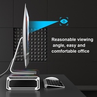 Foldable Laptop Stand with Rgb Lighting & Usb Expansion - Monitor Rack - Obsidian Black thumbnail