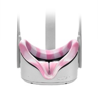 Silicone Vr Eye Cover for Oculus Quest 2 - Anti-sweat - White Pink thumbnail