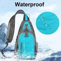 Waterproof Outdoor Sports Chest Bag Crossbody Single Shoulder Design - Orange thumbnail