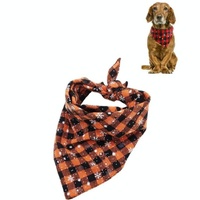 Pet Triangle Towel Christmas Snowflake Dog Saliva Towel - Size S - Green thumbnail