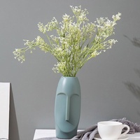 Thickened Pe Vase for Dried Flower Arrangements - Durable Drop-proof and Crack-proof - Sea Blue thumbnail