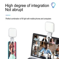 Portable Mini Clip-on Led Fill Light for Video Conferencing and Live Streaming - Pink thumbnail