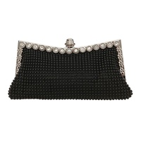 Rhinestone Evening Clutch for Ladies - Beaded Banquet Bag - Gold thumbnail