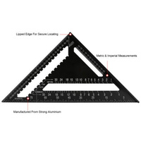 Woodworking Square Layout Gauge - Angle Ruler Measuring Tool - 12 Inch Black thumbnail