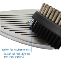 Complete Golf Club Cleaning Brush Set - Ball Slot - Black thumbnail
