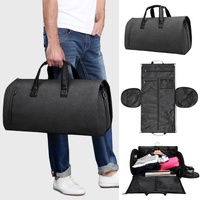 Shoe Compartment Travel Suit Bag - Compact & Organized - Black thumbnail