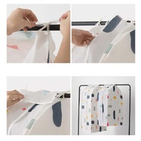 Small 3d Hanger Pocket Wardrobe with Dust Cover - Flowers thumbnail