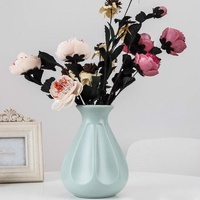 Drop-resistant Plastic Vase for Dry and Wet Flower Arrangements - Pink thumbnail