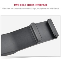 Aluminum Dual Hot / Cold Shoe Mount Adapter Bracket - Black thumbnail