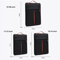 Travel Laptop Sleeve Bag - Portable Carry Case - Black - 13-14 Inch thumbnail