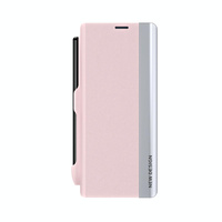 Samsung Galaxy z Fold 4 Leather Phone Case with Pen Slot - Shockproof - Black thumbnail
