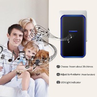 Wireless Digital Doorbell For Elderly - Home Smart - Black thumbnail