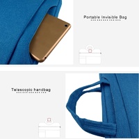 15.6 Inch Laptop Tablet Bag with Multiple Pockets and Soft Oxford Cloth Handle - Black thumbnail