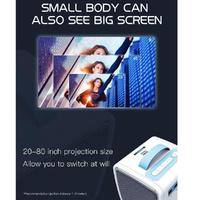 Portable Mini Projector For Kids - 1080P Led - Blue White thumbnail