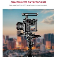 Panasonic Lumix Dc-S1H / Dc-S1 / Dc-S1R Camera Cage Stabilizer With Handle & Rail Rod Mount - Black thumbnail