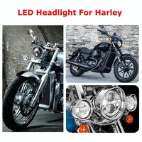 5.75 Inch Dc12V 6000K - 6500K 40W Car Led Headlight For Harley Black thumbnail