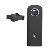 360 Camera Silicone Case with Lens Cover for Ricoh Theta Sc2 - Black thumbnail
