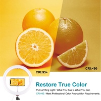 30cm Usb Dual Colour Led Ring Light with Phone Clamp - Black thumbnail