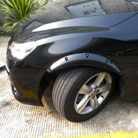 2 Pcs 58Cm Car Stickers Rubber Round Arc Strips Fender Flares Wheel Eyebrow Decal Sticker Black thumbnail