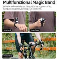 Insta360 Go 3s / Go 3 Sunnylife Camera Strap with Magnetic Mount and Silicone Wristband for Drone and Backpack - Black Stripe thumbnail