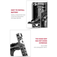 Video Camera Cage Stabilizer With Handle For Canon Eos M50 - Black thumbnail