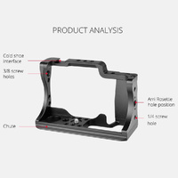 Video Camera Cage Stabilizer For Canon Eos M50 - Black thumbnail