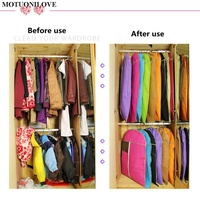 Blue Garment Suit Coat Dust Cover for Wardrobe Storage thumbnail