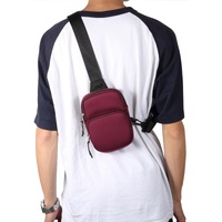 Universal Nylon Chest Bag For 5.5 Inch -7.2 Inch Phones Fashionable And Functional - Green thumbnail
