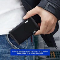 Metal Rfid Card Holder Wallet - Compact Design - Blue thumbnail