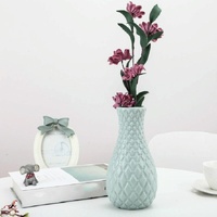 Hydroponic Plastic Vase for Dry and Wet Flower Arrangements - Desktop Furnishings - Blue thumbnail