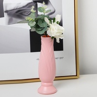 Imitation Porcelain Petal Vase for Drop-proof Home Decor - White thumbnail