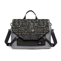 Anti-drop Crossbody Laptop Bag - 16 Inch Airbag Design - Gray Black Equation thumbnail