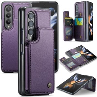 Leather Rfid Phone Case for Samsung Galaxy z Fold 4 5g - Wine Red thumbnail