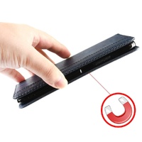 Vintage Leather Phone Case for Samsung Galaxy z Fold 4 5g with Magnetic Buckle - Blue thumbnail