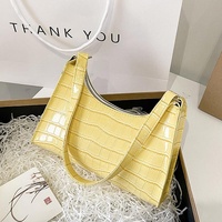 Small Square Stone Pattern Shoulder Bag for Women - Black thumbnail