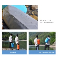 Waterproof Beach Bag For Outdoor Activities Pvc Mesh Cloth Storage Bucket For Swimming Rafting And Seaside Fun - Orange thumbnail