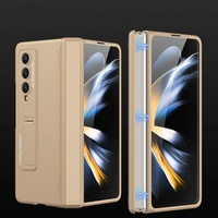 Foldable Magnetic Hinged Case for Samsung Galaxy z Fold 4 - Silver thumbnail